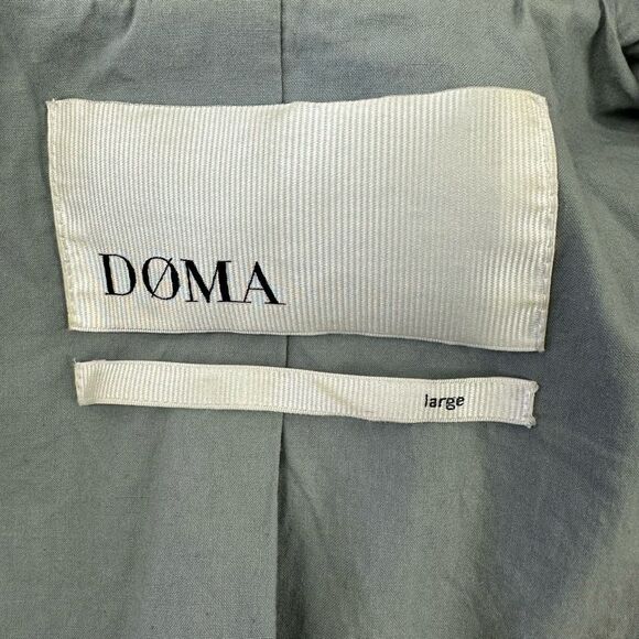 Doma Size L Clash Hoodie Leather Jacket Gray 100% Lamb Nappa Moto Grunge Edgy - Picture 8 of 14